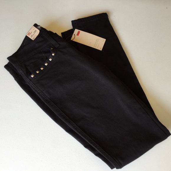 Levi's 524 Too Superlow Skinny Size 5M/27 Black - Picture 7 of 8